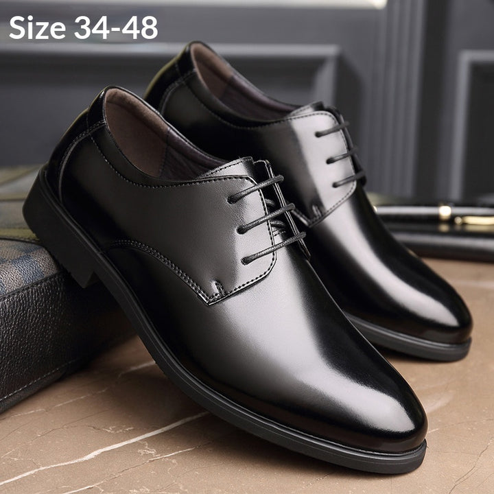 Genuine Leather Business Formal Extra-Large Mens Leather Shoes - cas7m