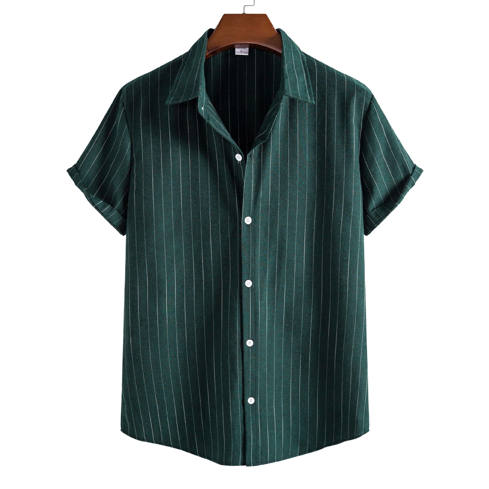 Casual Striped Short-sleeved Shirt For Men - cas7m