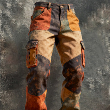 Punk Men's Pants Retro Work Pants - cas7m