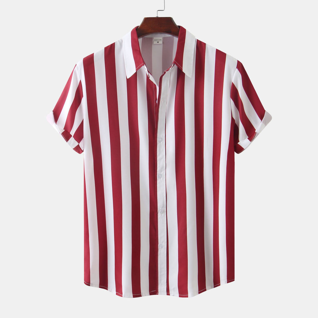 Men's 3D Printed Short Sleeve Turn Loose Shirt - cas7m