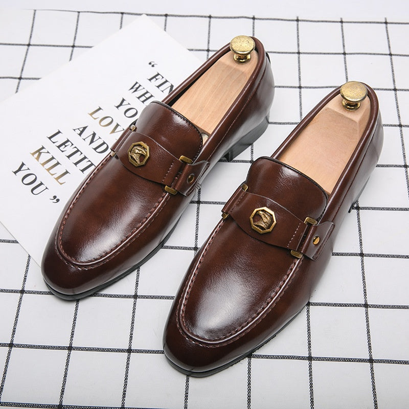 Elegance Men's British Loafers: Stylish, Comfortable Business Shoes - cas7m
