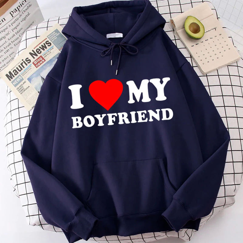 I Love My Boyfriend Girlfriend Hoodie - cas7m