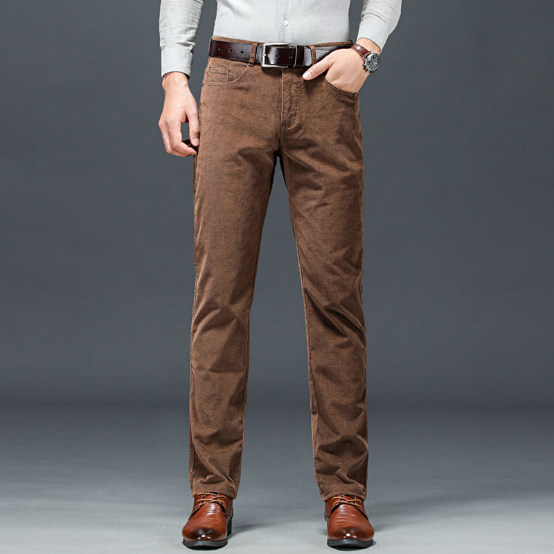 Casual Pants Men's Business Formal Corduroy Straight - cas7m