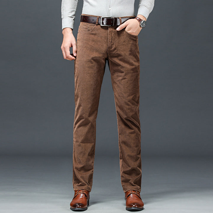 Casual Pants Men's Business Formal Corduroy Straight - cas7m