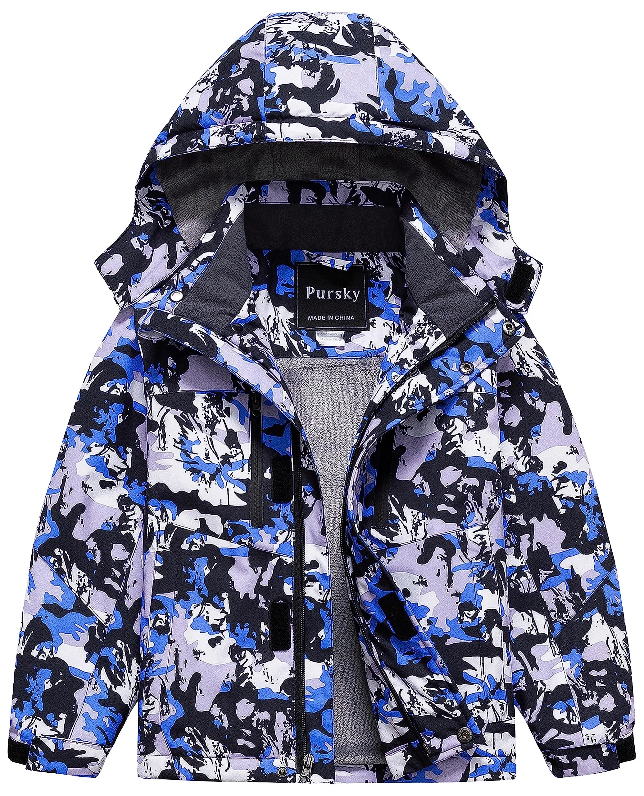 Pursky Boys Winter Waterproof Ski Coat