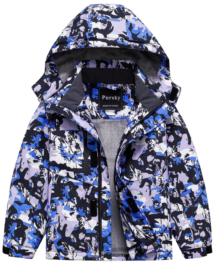 Pursky Boys Winter Waterproof Ski Coat