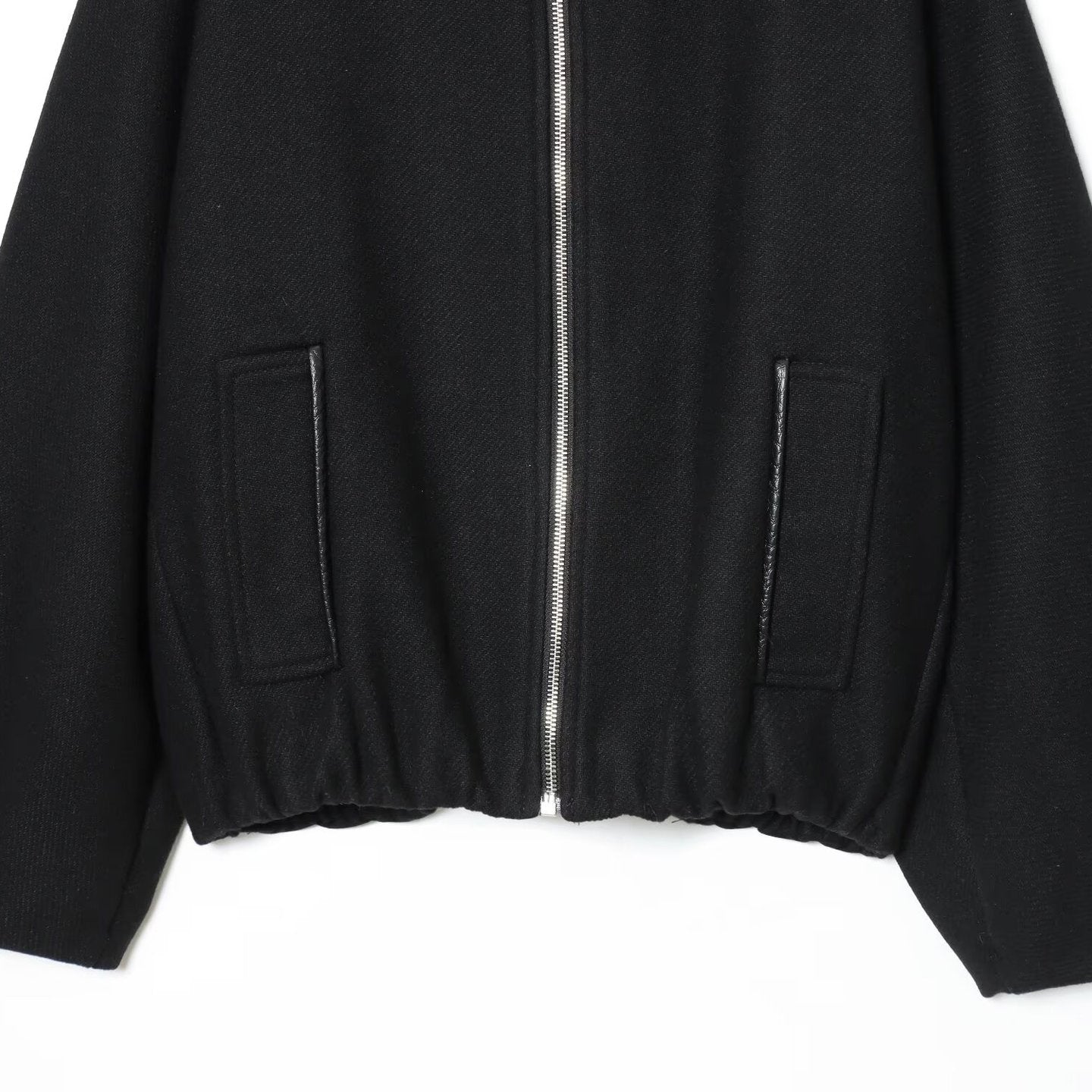 Collar long sleeved zipper pilot jacket