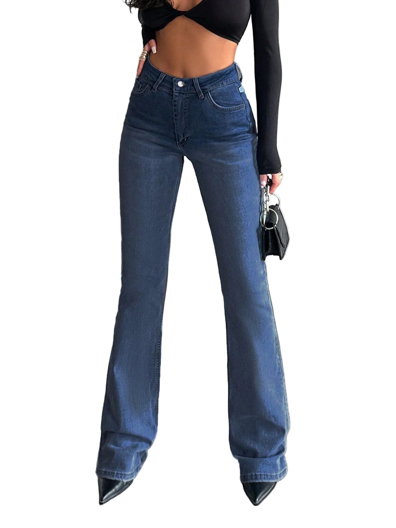 Women's Summer Elegant Flared Versatile Jeans, Slimming Fashion Long Pants