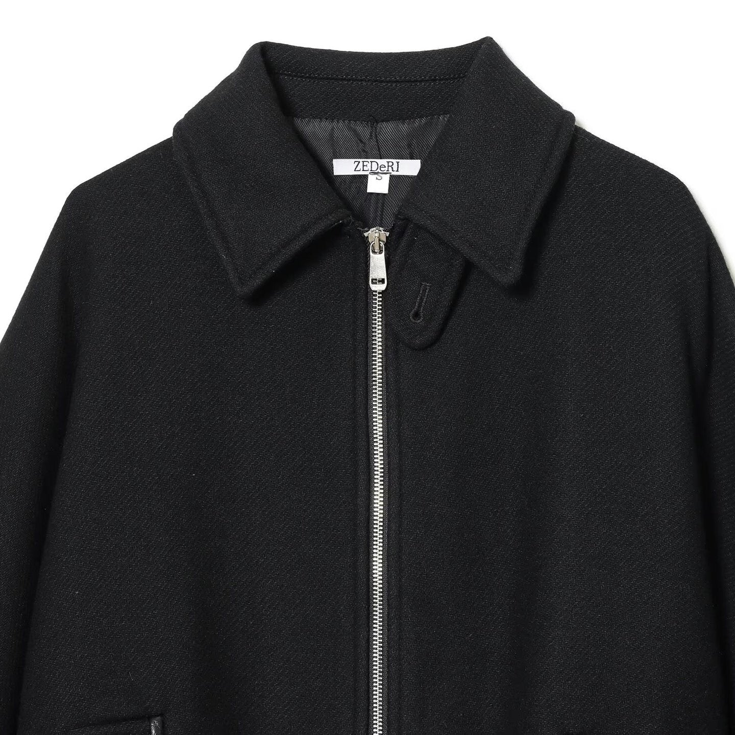 Collar long sleeved zipper pilot jacket