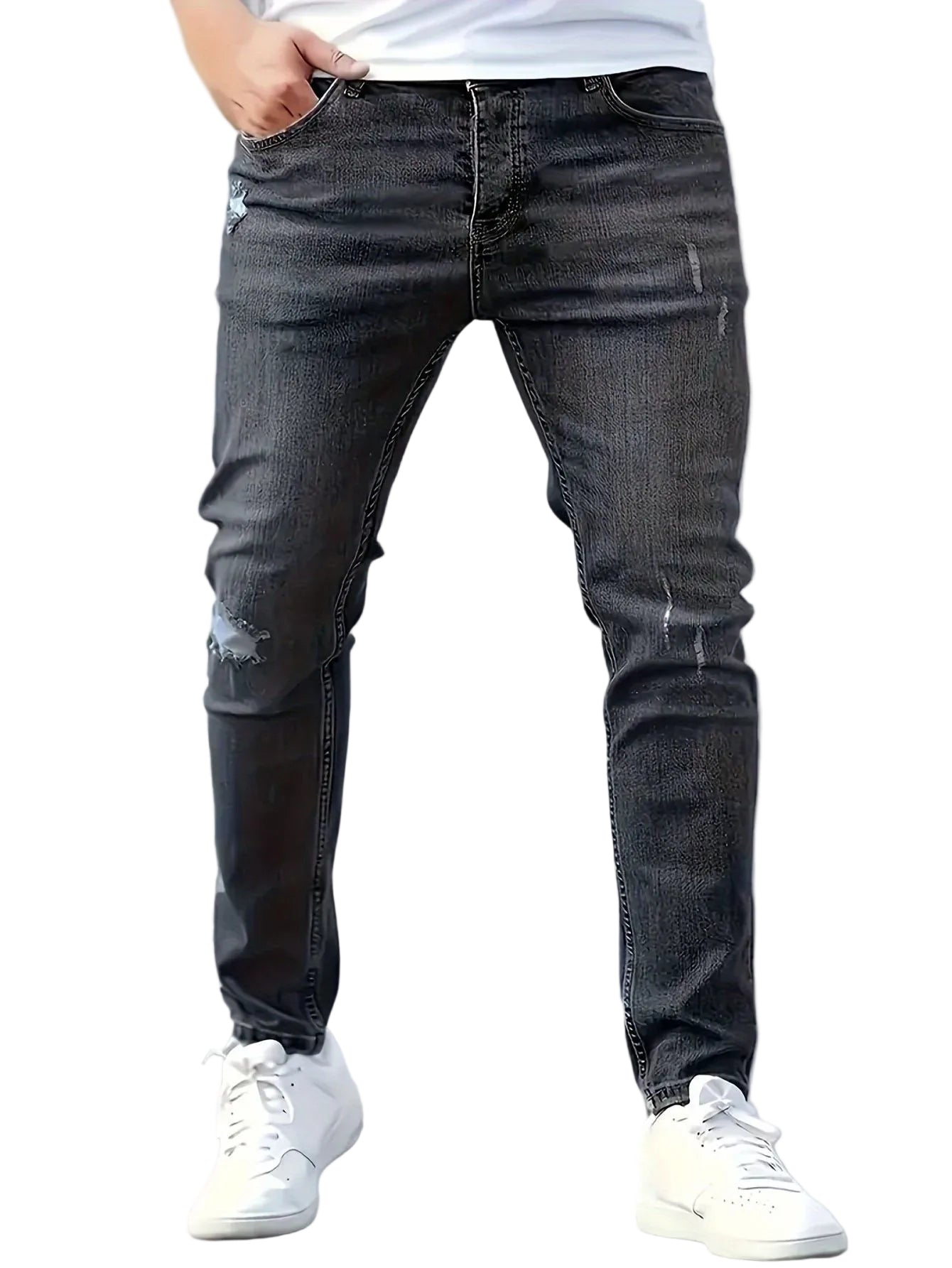 Style Summer Slim Fit Skinny Jeans for Men Fashion Casual Denim Pants