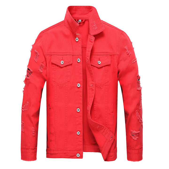 European And American Jacket Men's Denim Top Slim Fit - cas7m