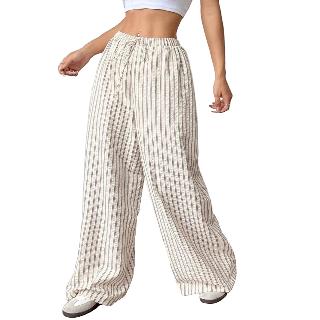 Waist-cinched Versatile Elegant Pleated Casual Pants - cas7m