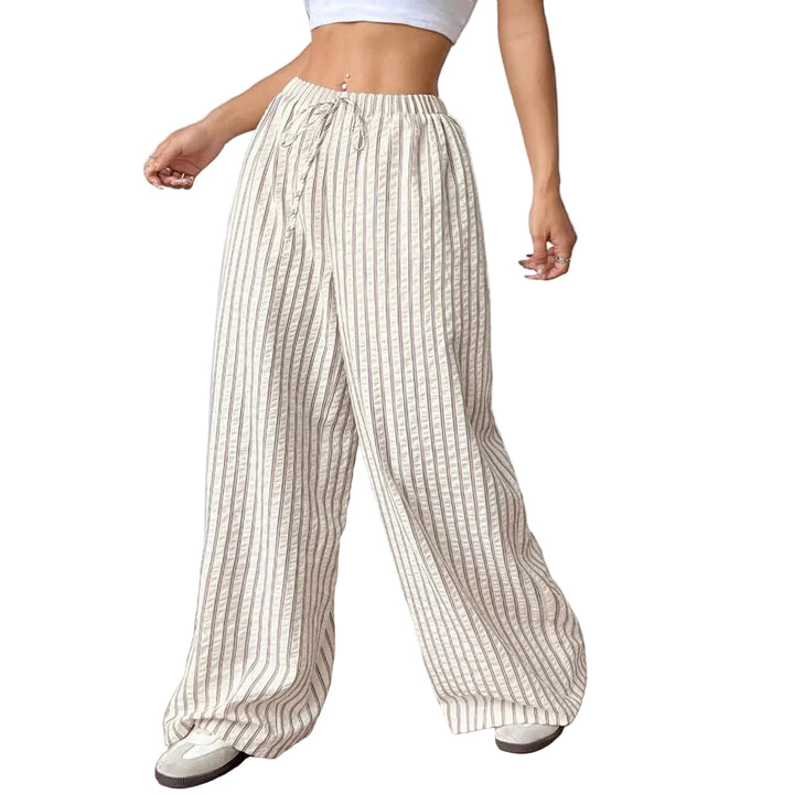 Waist-cinched Versatile Elegant Pleated Casual Pants - cas7m