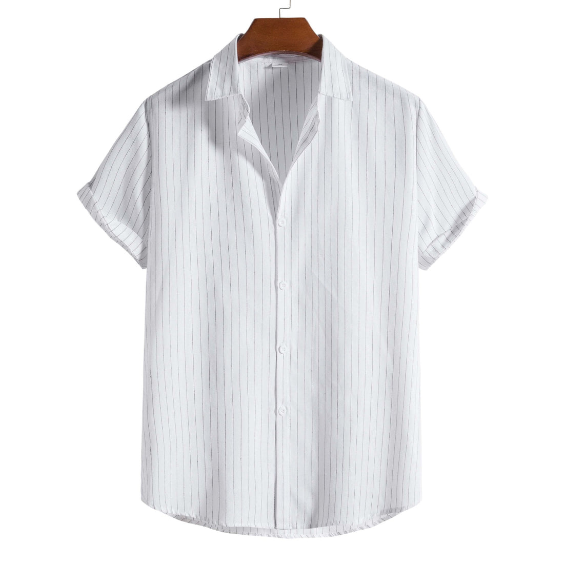 Casual Striped Short-sleeved Shirt For Men - cas7m