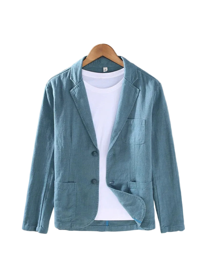 Business cotton and linen suit jacket