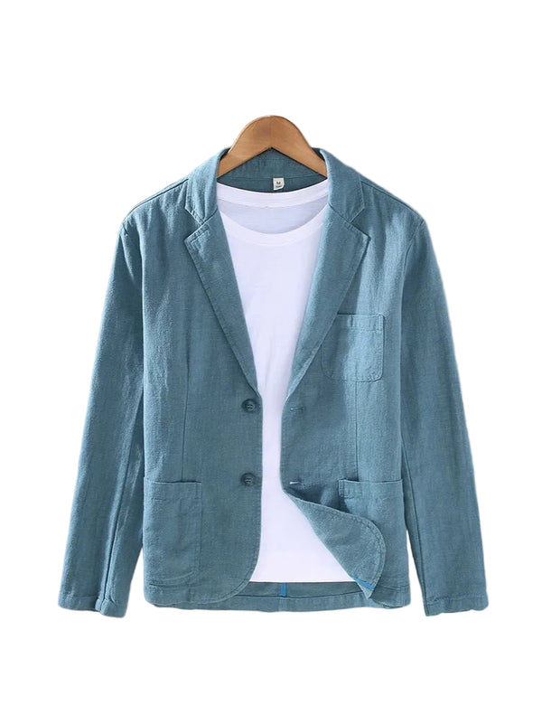 Business cotton and linen suit jacket
