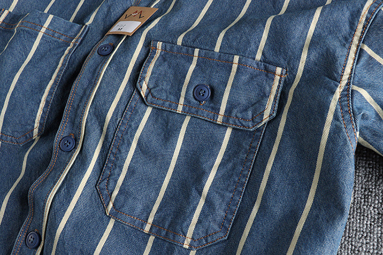 Men's Tooling Style Shirt Coat - cas7m