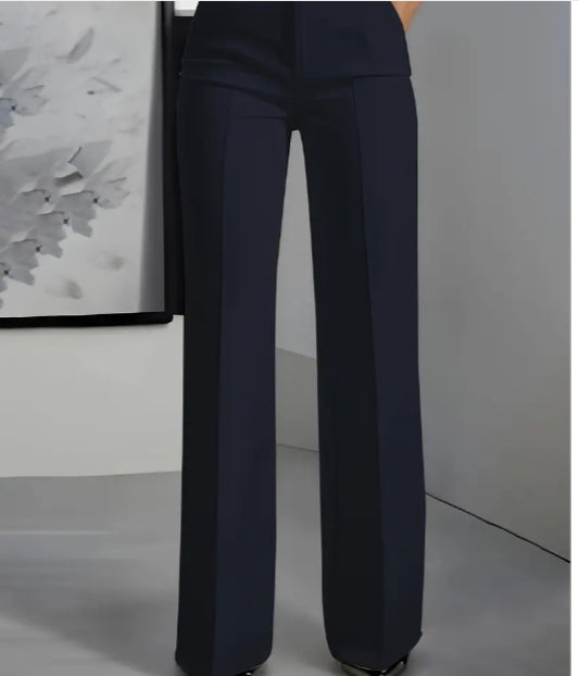 Women's White Minimalist Pants Made Of Polyester - cas7m