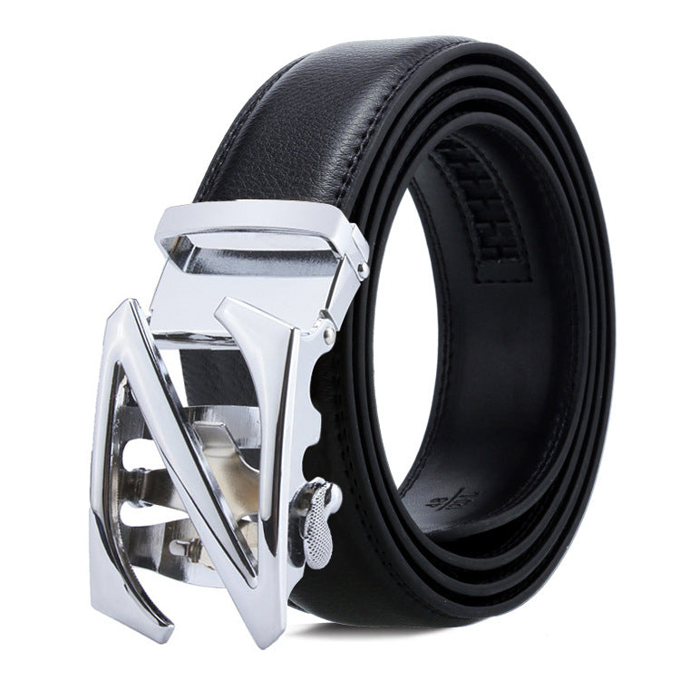 Men's Belt Automatic Buckle Business Trouser Belt - cas7m