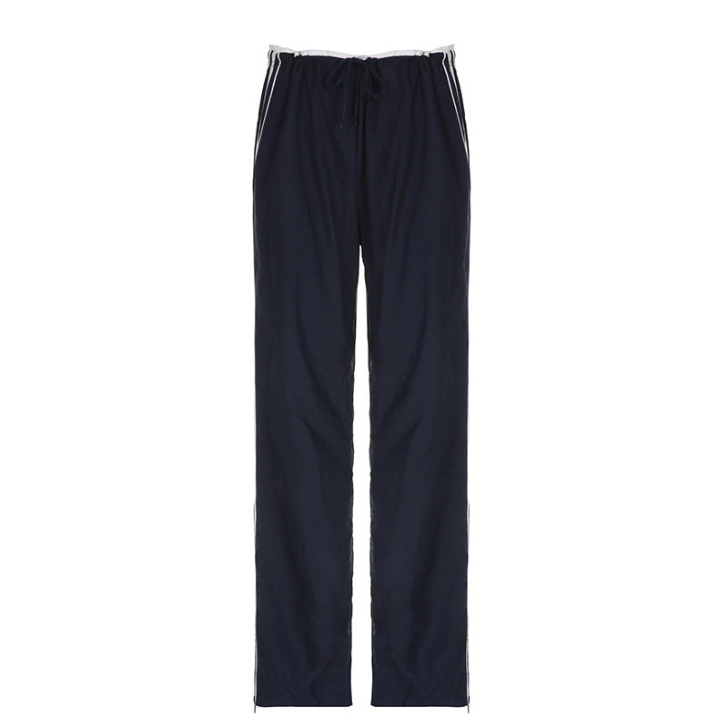 Striped Sports Pants Women Baggy Casual Classic Track Sweatpants Trousers - cas7m