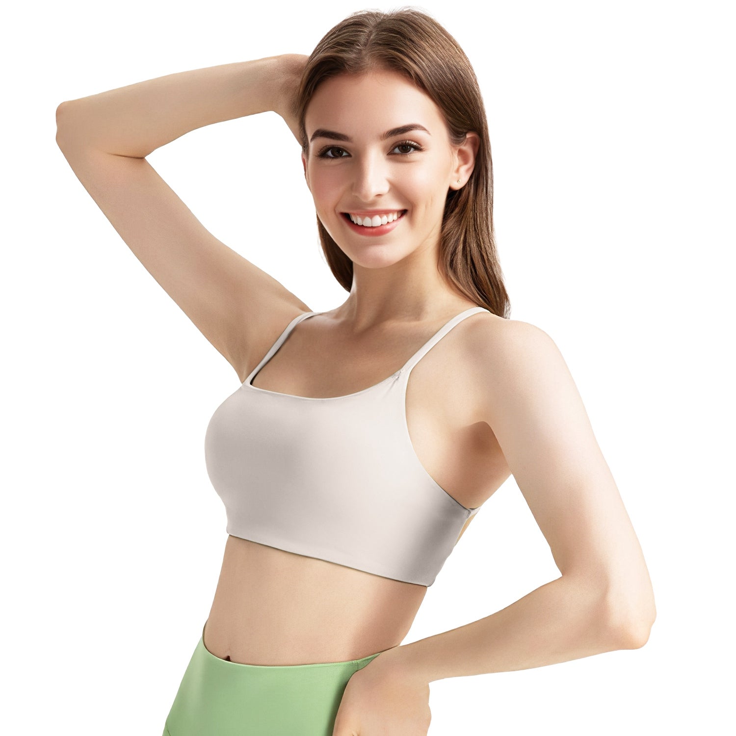 Strappy Cross Back Sports Bra: Breathable, Soft & Supportive - cas7m