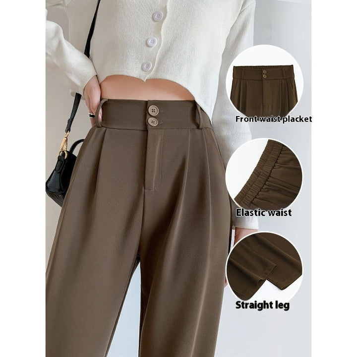 High Waist Drooping High-grade Suit Pants - cas7m
