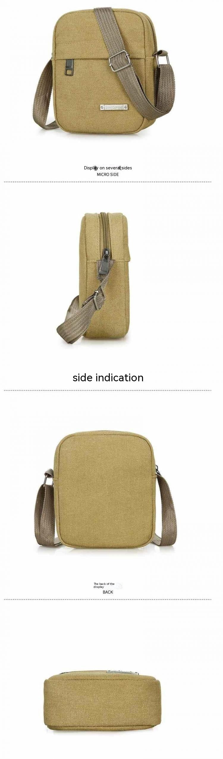 Shoulder Messenger Bag Casual Canvas Bag Men - cas7m