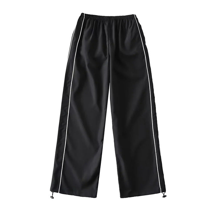 Women's Drawstring Striped Quick-drying Casual Pants - cas7m