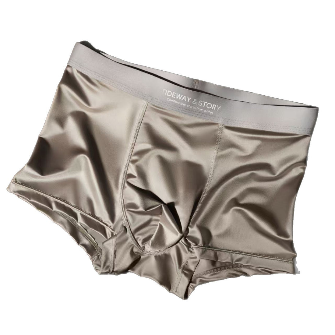 Ice Silk Mens Underwear Light Luxury Satin Boxers - cas7m