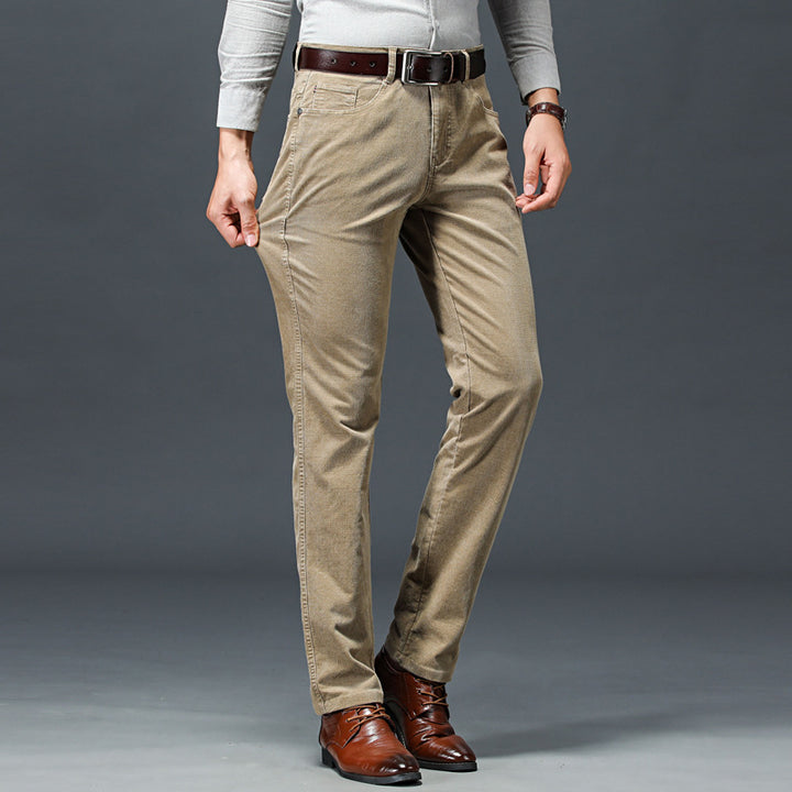 Casual Pants Men's Business Formal Corduroy Straight - cas7m