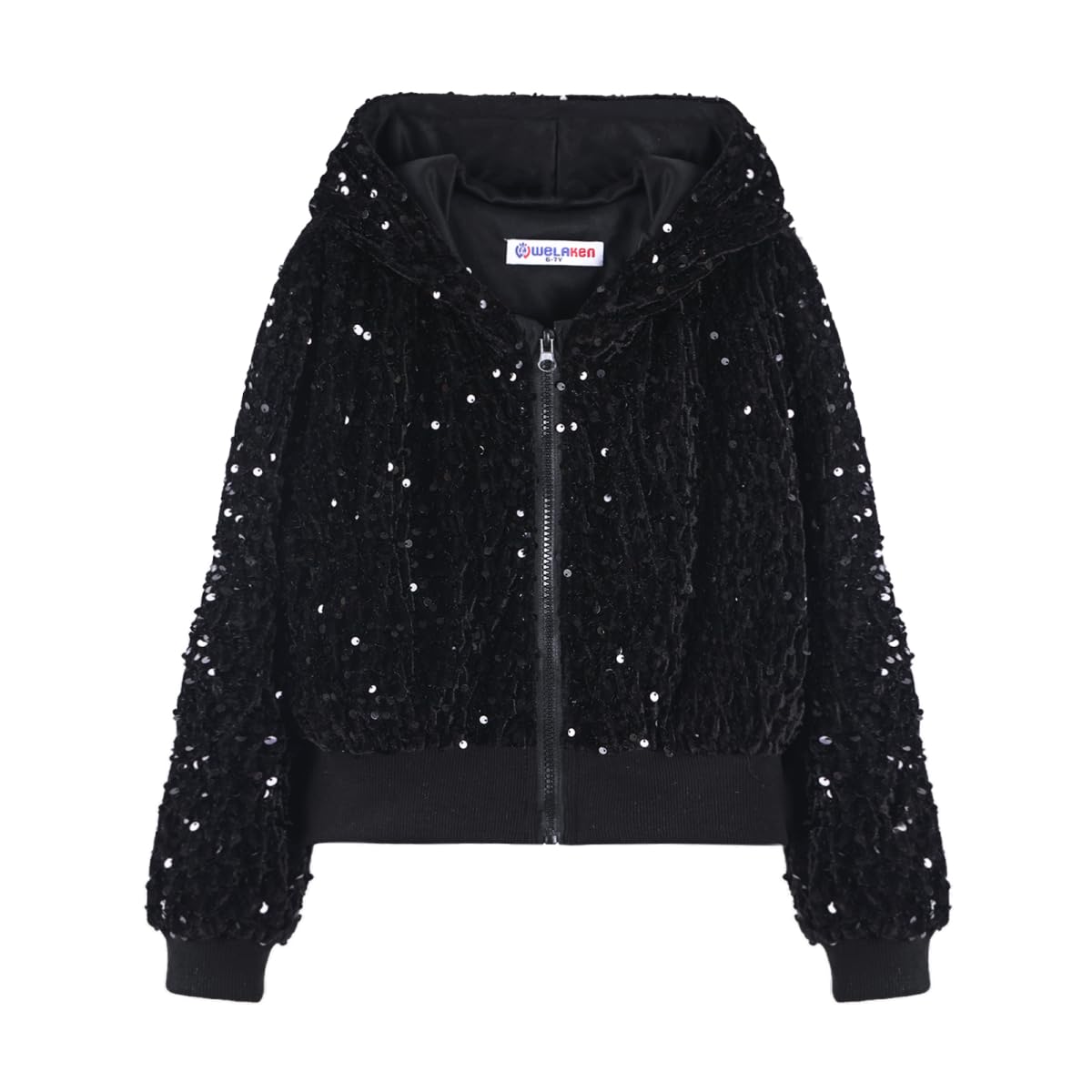 Glimmer Kids Sequin Bomber Jacket