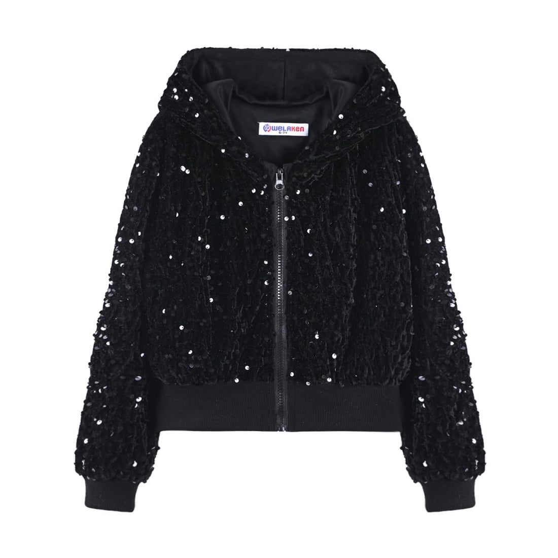 Glimmer Kids Sequin Bomber Jacket