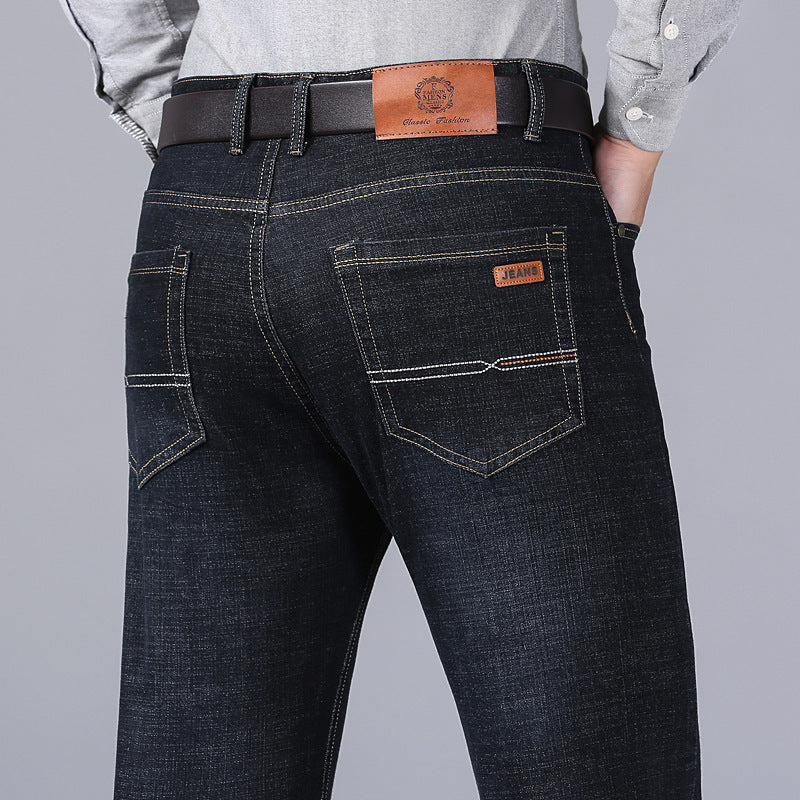 Autumn Thick Jeans Men's Loose Straight - cas7m