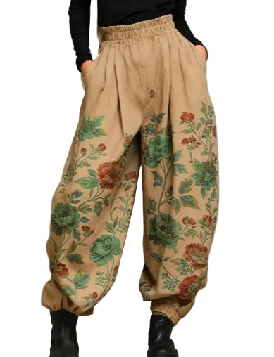 Ethnic Style Loose Lantern Pants - cas7m