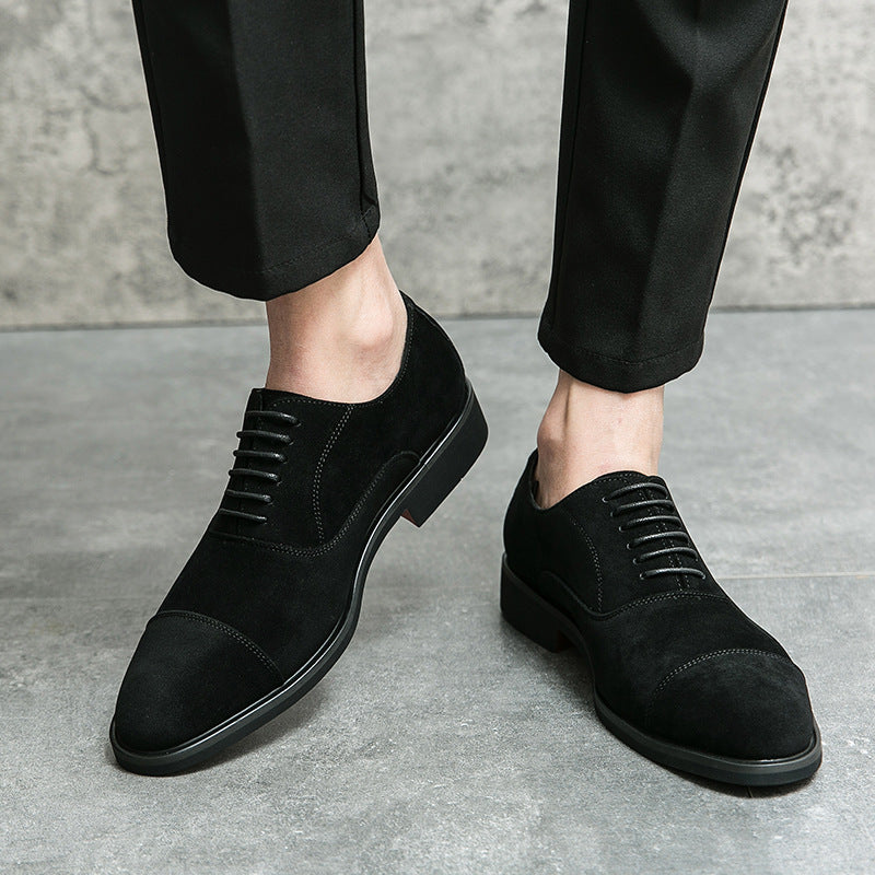 Frosted Business Casual Leather Shoes - cas7m