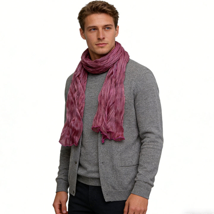 2pcs Minimalist Layering Scarf,Ultra Skinny Width Office Appropriate Subtlety For Women Men - cas7m