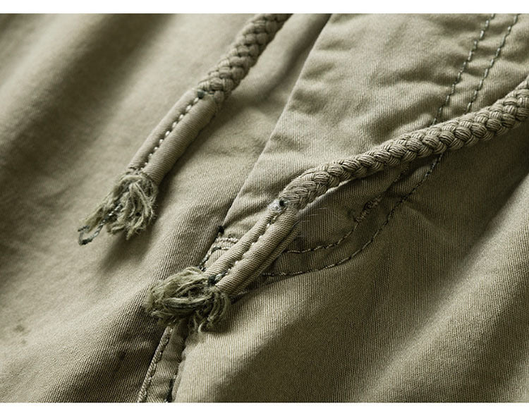 Solid-color Loose-fit Cargo Shorts For Men - cas7m