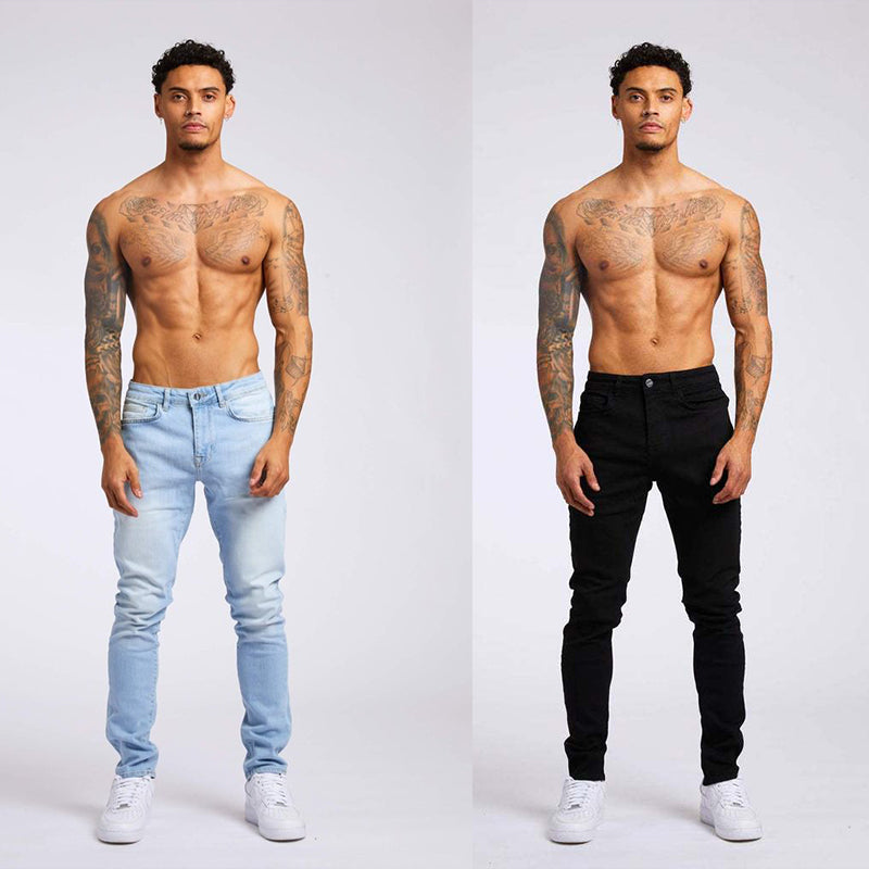 Men's Fashion Casual Slim Fit High Waist Jeans - cas7m