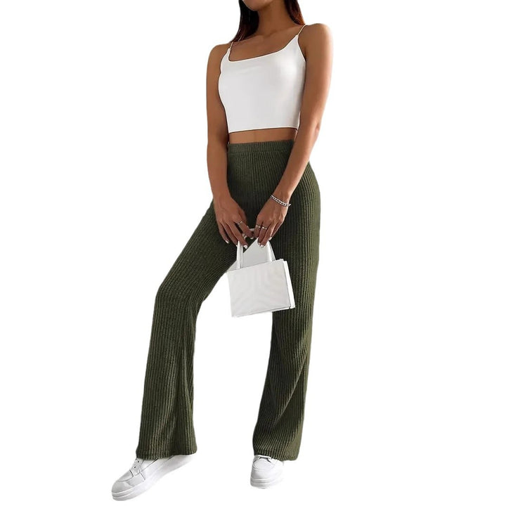 Bell-bottom Pants Women's Fashion Solid Color Casual Pants - cas7m