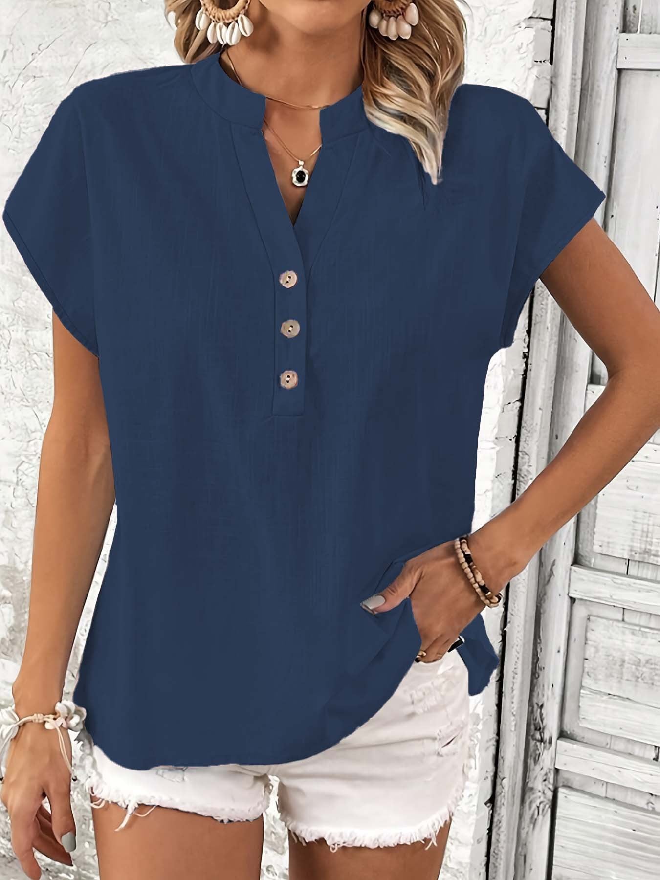 Retro Cotton And Linen Women's Casual Shirt - cas7m
