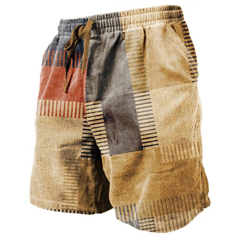 3D Printed Breathable Soft Casual Loose Shorts Men - cas7m