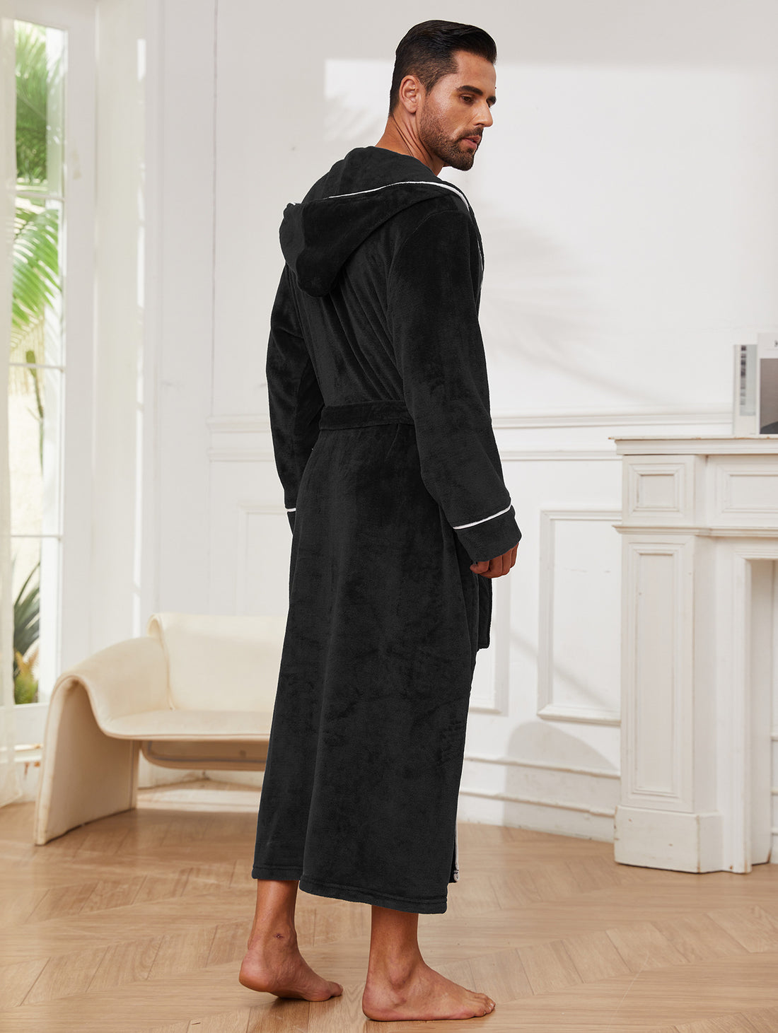 Fashion Men's Flannel Bathrobe Pajamas Women - cas7m