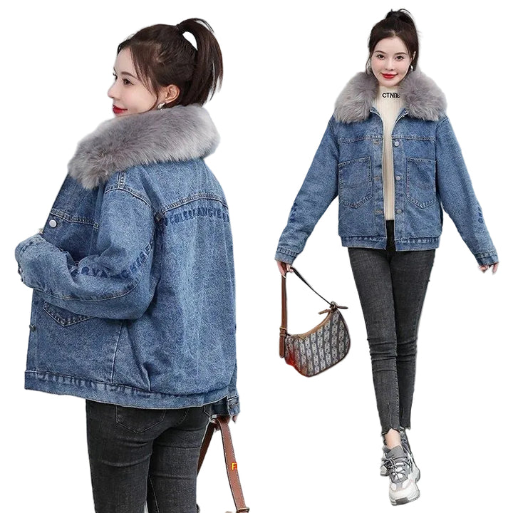 Thickened Denim Jacket For Women - cas7m