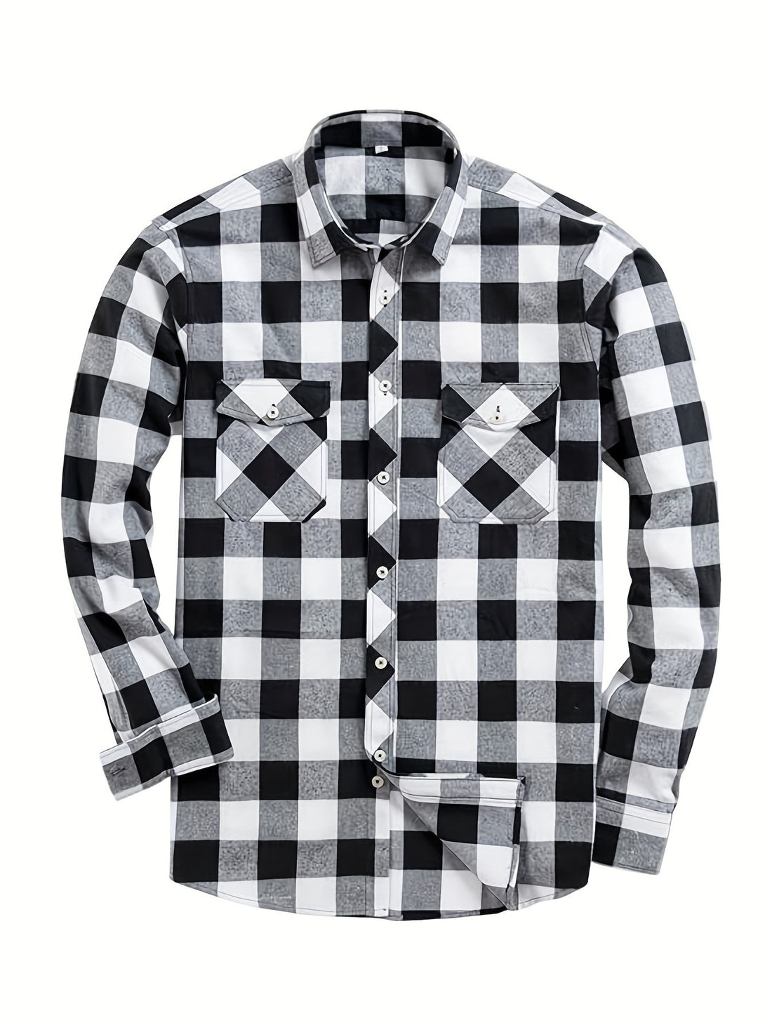 Mens Stylish Long-Sleeve Lapel Shirt - cas7m