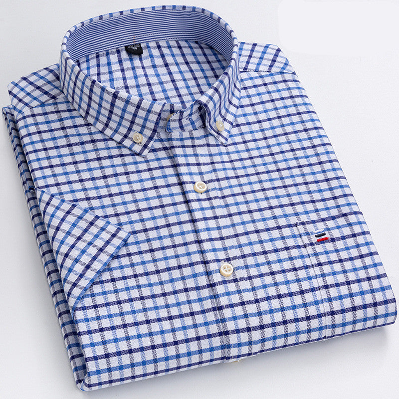 Summer New Short-Sleeved Shirt Men - cas7m