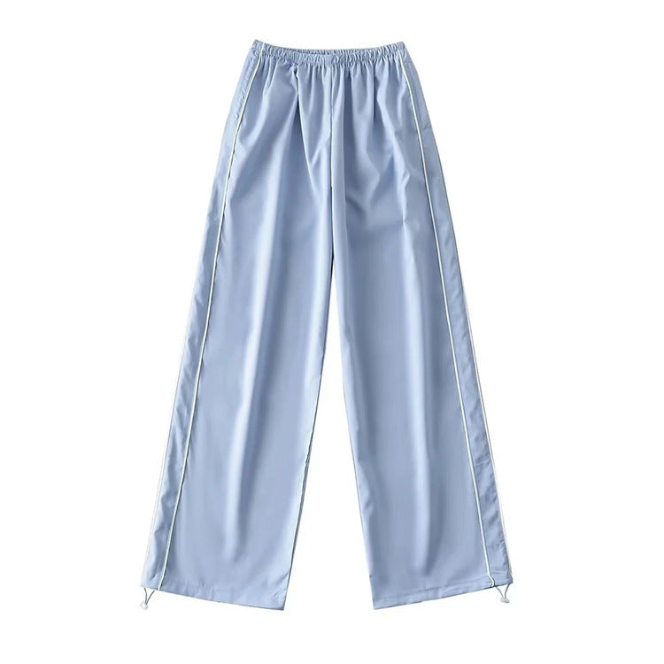Women's Drawstring Striped Quick-drying Casual Pants - cas7m