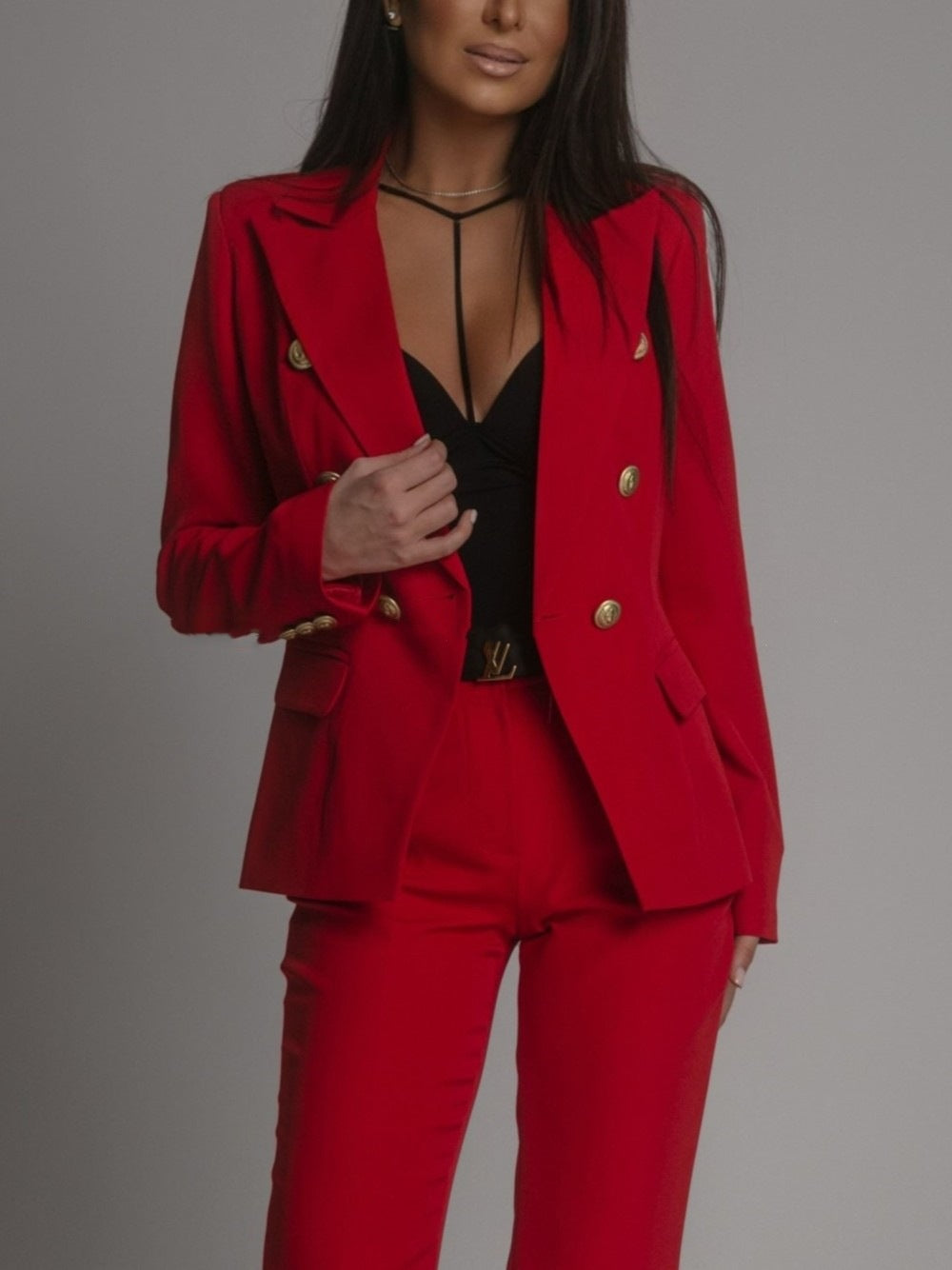 Women's Business Suit Double Breasted Suit - cas7m