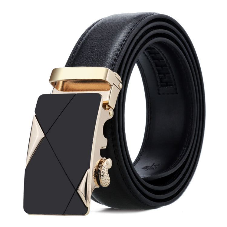 Men's Belt Automatic Buckle Business Trouser Belt - cas7m