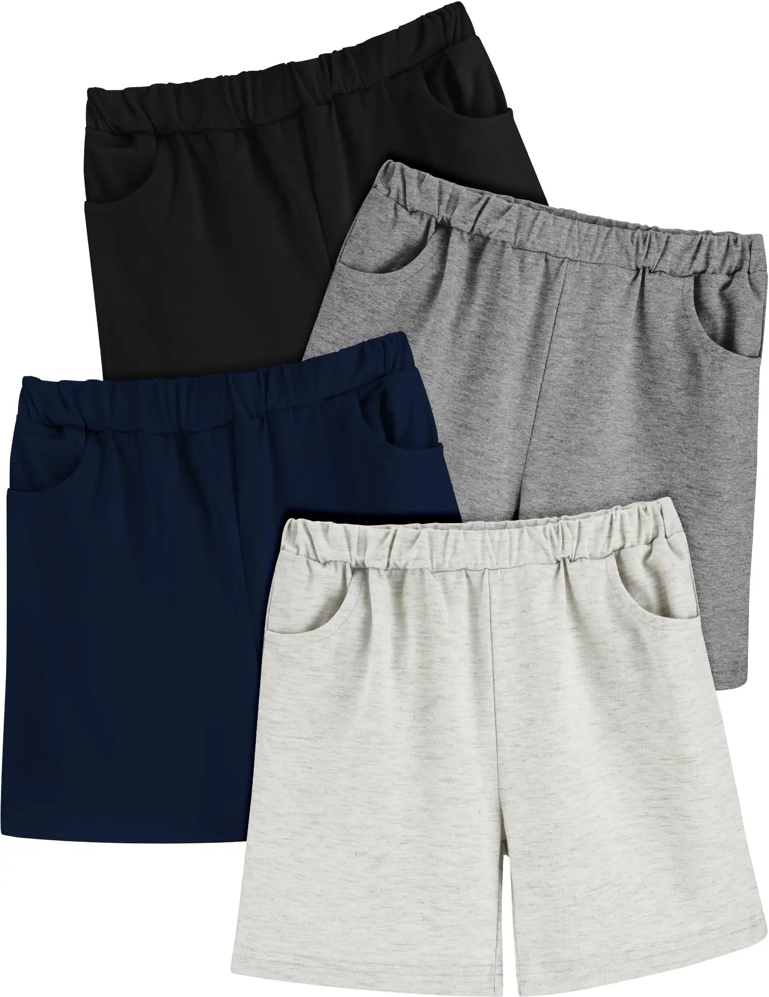 4 Pack Toddler Boy Lounge Shorts with Pockets 5T