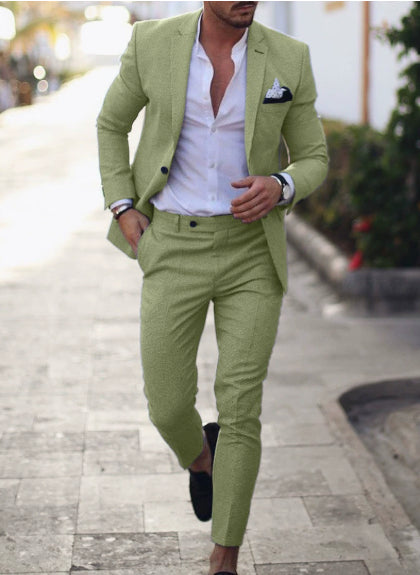 New SpringSummer Commuter Casual Plus-Size British Suit For Men - cas7m